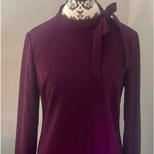 Calvin Klein long sleeve plum midi dress.